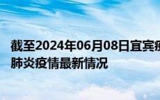 截至2024年06月08日宜宾疫情最新消息-宜宾新型冠状病毒肺炎疫情最新情况