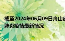 截至2024年06月09日舟山疫情最新消息-舟山新型冠状病毒肺炎疫情最新情况