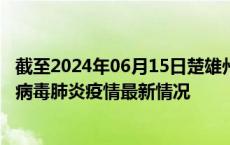 截至2024年06月15日楚雄州疫情最新消息-楚雄州新型冠状病毒肺炎疫情最新情况