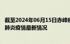 截至2024年06月15日赤峰疫情最新消息-赤峰新型冠状病毒肺炎疫情最新情况