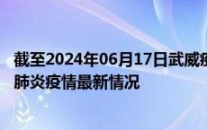 截至2024年06月17日武威疫情最新消息-武威新型冠状病毒肺炎疫情最新情况