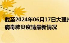 截至2024年06月17日大理州疫情最新消息-大理州新型冠状病毒肺炎疫情最新情况