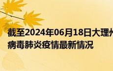 截至2024年06月18日大理州疫情最新消息-大理州新型冠状病毒肺炎疫情最新情况